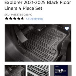 Rubber Mats Ford Explore ST XLT KING RANCH TIMBERLINE PLATINUM LIMITED 