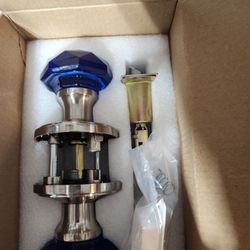 Blue Glass Door Knob
