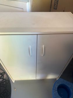 White Two-Door Storage Cabinet