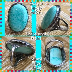 Vintage 925 Sterling Silver  Filigree Ring 4