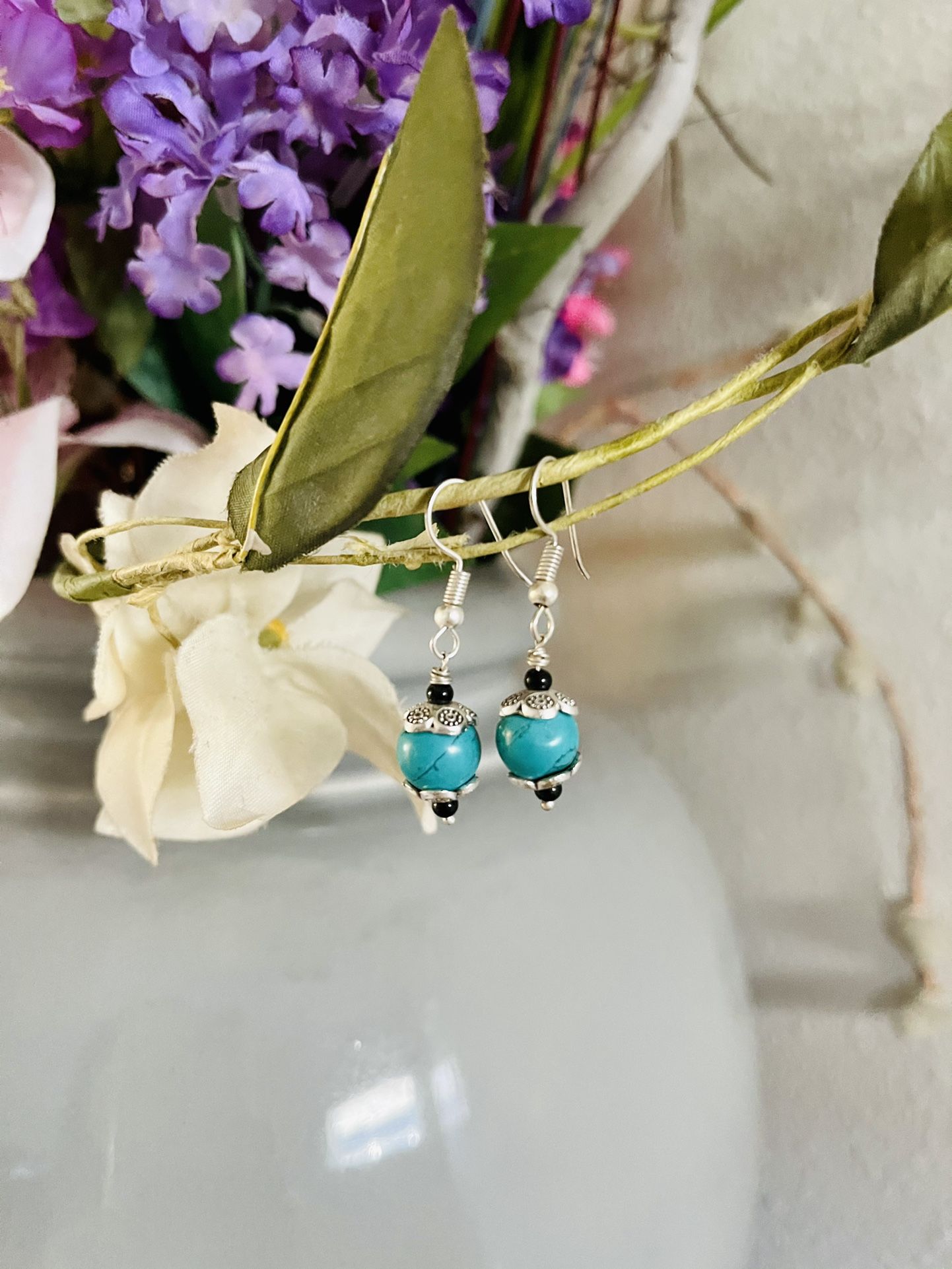 Oxidized Silver Earring