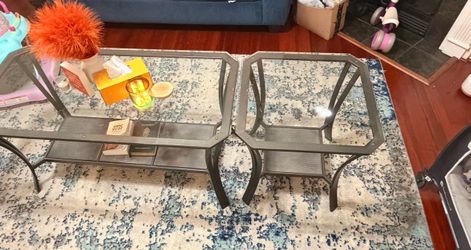 Glass Coffee Table & End Table Set