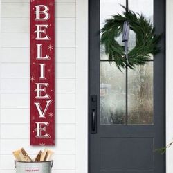 Christmas Holiday Porch Board - “Believe”