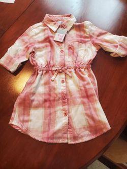 PRIMARK GIRLS MULTI PATTERN SHIRT DRESS SIZE 1 1/2 to 2 YRS OlD