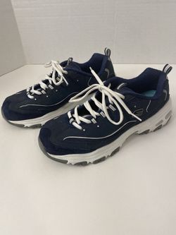 Skechers D’Lites Women’s Sz 10 Navy Blue Memory Foam Athletic Walking Shoes; 11936