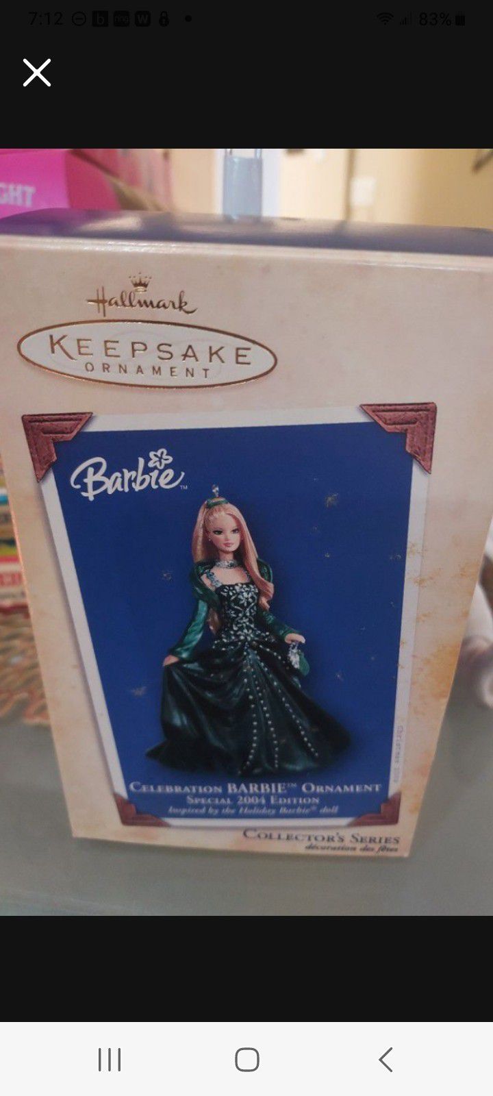 NEW Hallmark Keepsake 2004 Celebration Barbie Ornament Special Edition NIB 