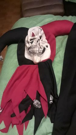 Evil jester kids costume large