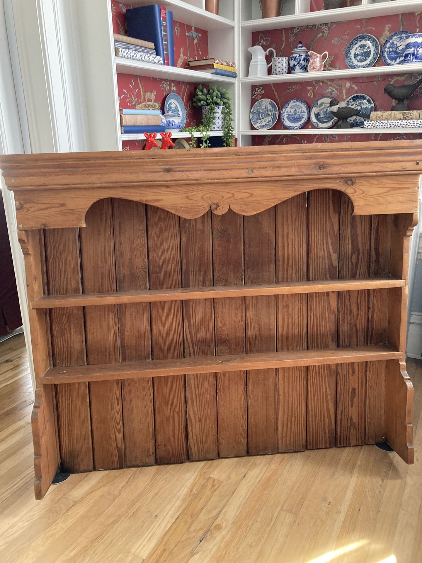 Antique Primitive Pine Hutch Top-PENDING