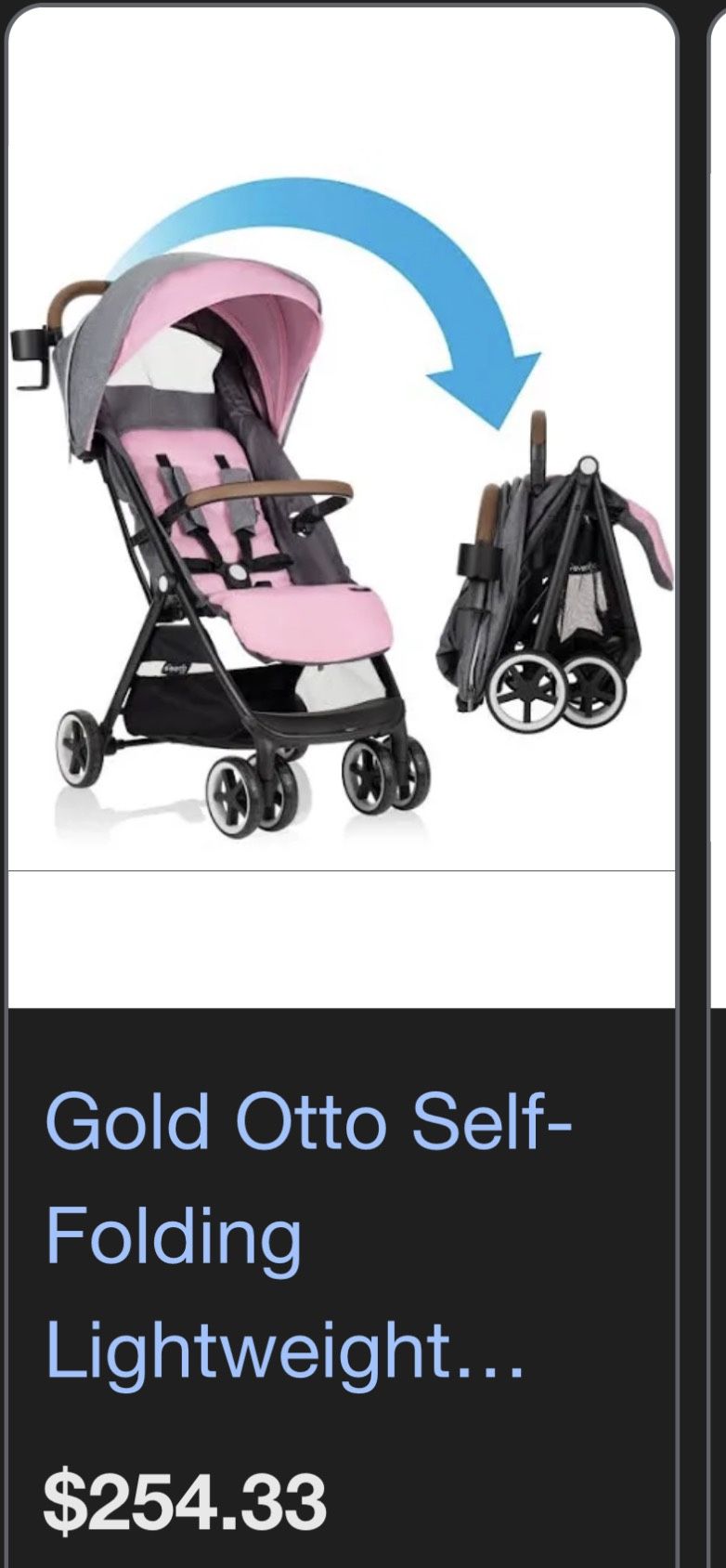 Pink Evenflo Stroller