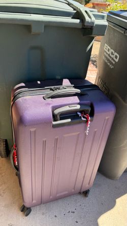 Purple Hard Shell Rolling Luggage Suitcase