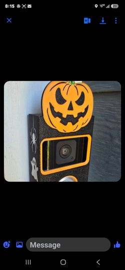 Halloween Jack-O-Lantern Video Doorbell Cover