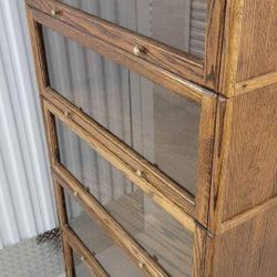 Antique 4 & 5 Section Wooden Lawyer Glass Drawer Bookcase. Vintage 4 & 5 Section📚📕📔📘