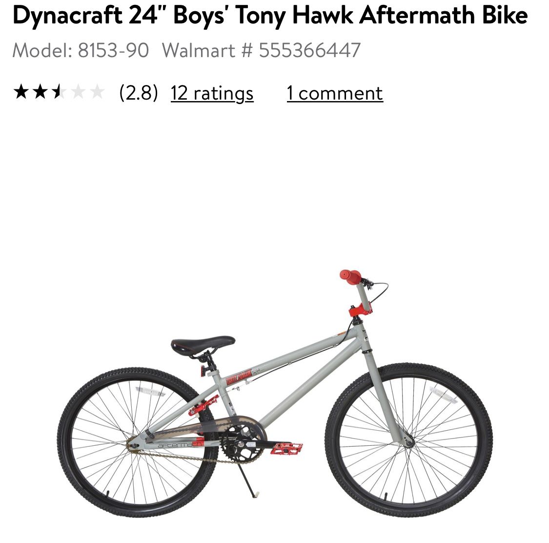 Dynacraft 24" Boys' Tony Hawk Aftermath Bike