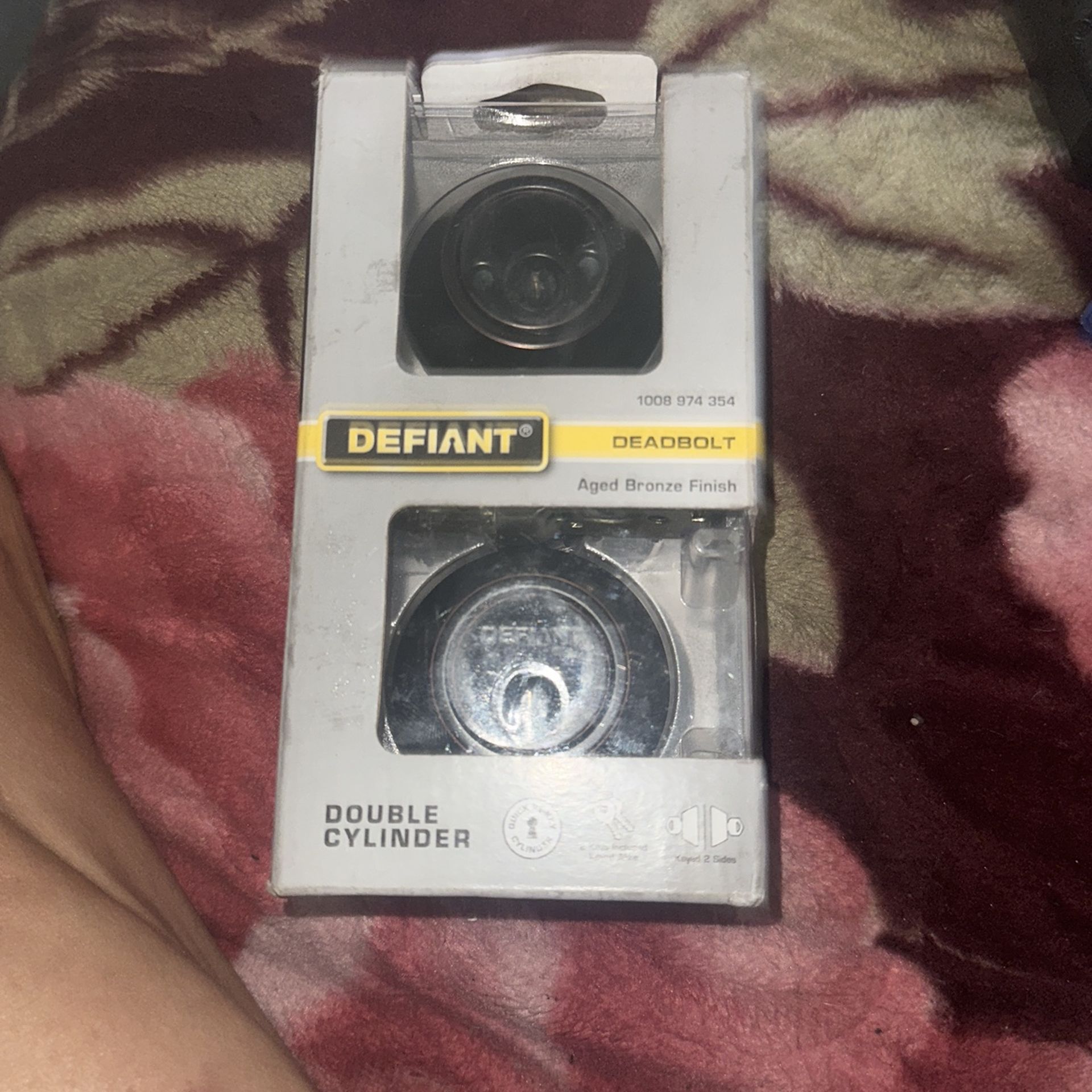 Defiant Double Cylinder Deadbolt 1008 974 354 Aged Bronze Finish - Brand new in Sealed Original Box - $9