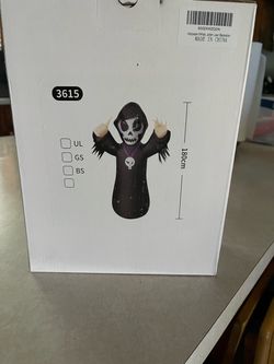 6-Foot Halloween Inflatable Grim Reaper Lawn Decoration