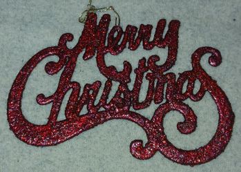 Used Merry Christmas Ornament Decorations.