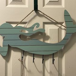 Custom painted mermaid hanging with Hooks Wall Art