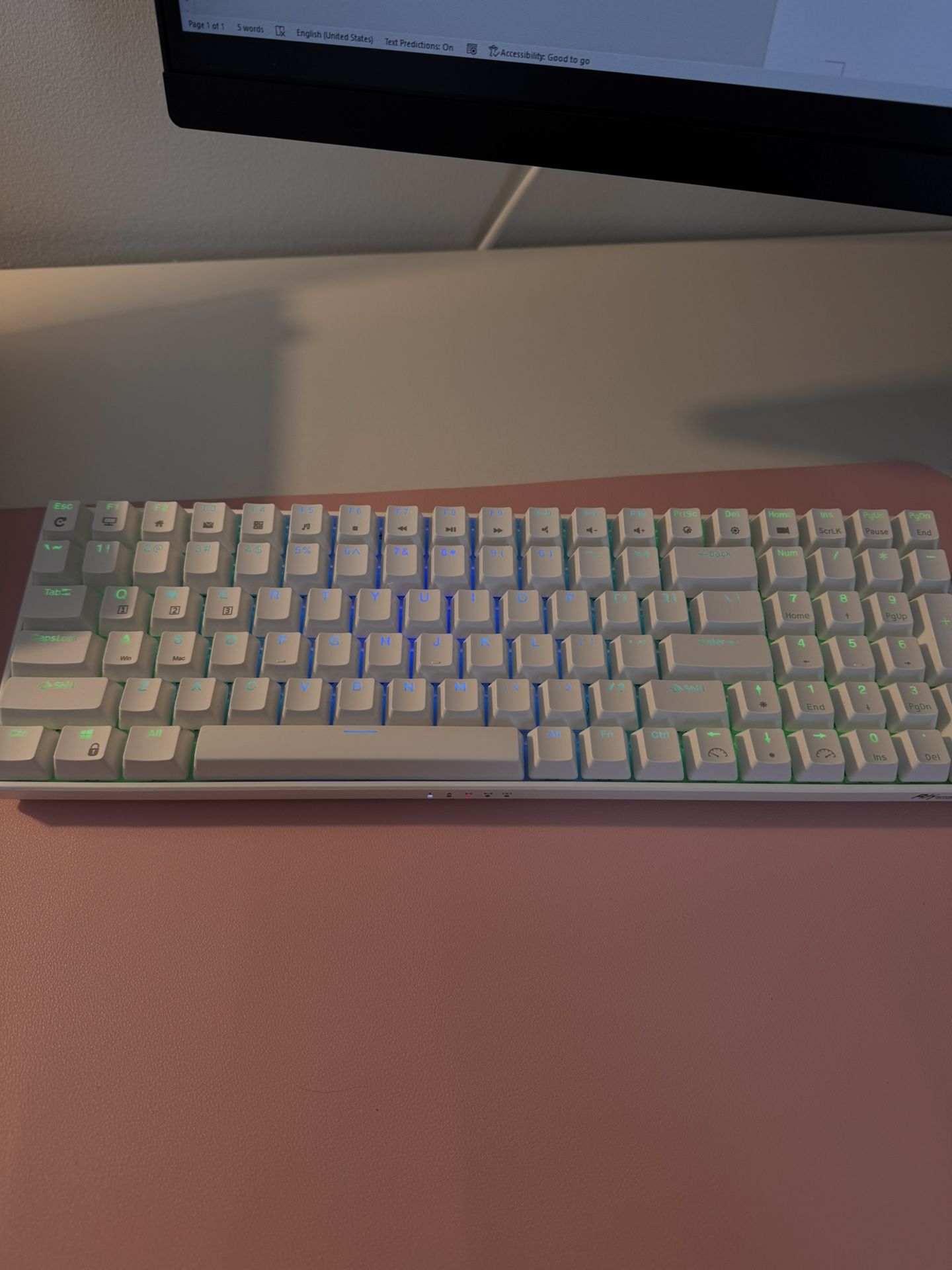 RK ROYAL KLUDGE RK100 Wireless Mechanical Keyboard RGB Backlit Bluetooth