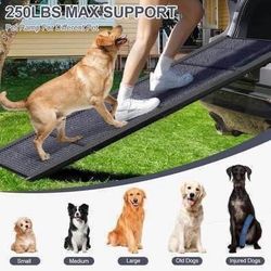 New Extra Wide Portable Dog Ramp Non Slip