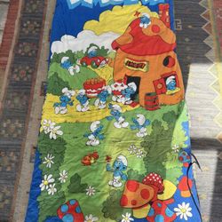 1980S Smurfs Sleeping Bag