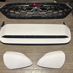 OEM 2022 Subaru WRX Parts – Hood Scoop, Grille, Mirror Caps, Badge – Ceramic White