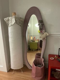 Abstract full length mirror