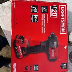 Brand New Never Used  V20 Craftsman 1/4 Impact Driver Set 