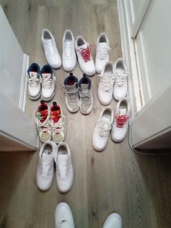 Used Jordans youth size and men's size Air Force supreme