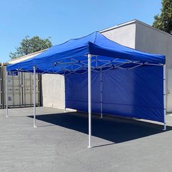 (New in box) $205 Heavy-Duty Canopy 10x20 ft with (2 Sidewalls), EZ Popup Shade Outdoor Gazebo, Carry Bag