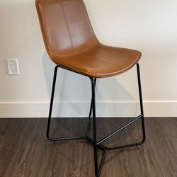 4 Leather Barstools (26”)