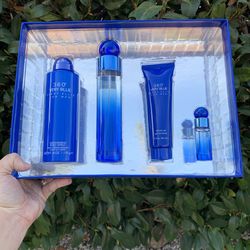 360 Very Blue By Perry Ellis Mens Cologne Gift Set 