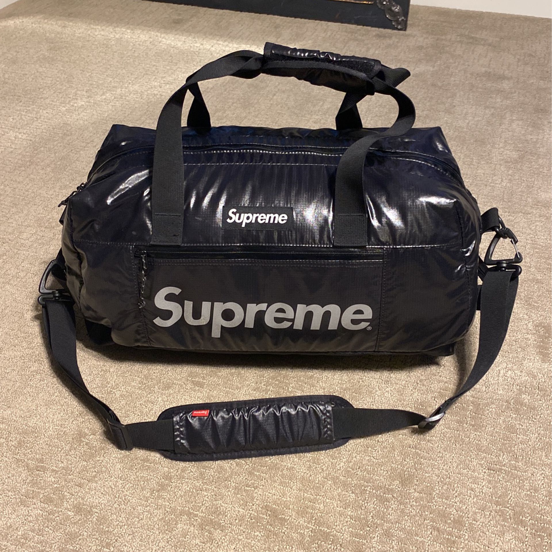 Supreme Black Duffel Bag FW17