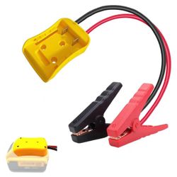 Jumper Cables with Adapter Compatible with Dewalt 20V Battery, 1.3FT 8AWG Portable Battery Dewalt Jumper Starter Automotive Booster Cables Power for C