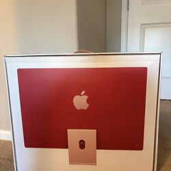 Pink iMac computer