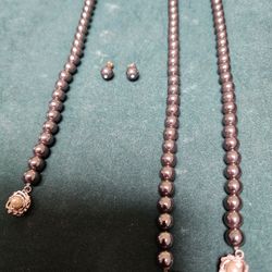 Faux Black Pearl Set - New