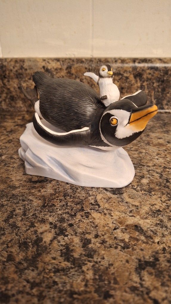 Franklin Mint "Whee!" Porcelain Penguin Figurine
