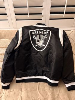NFL Las Vegas Raiders Satin Bomber Jacket