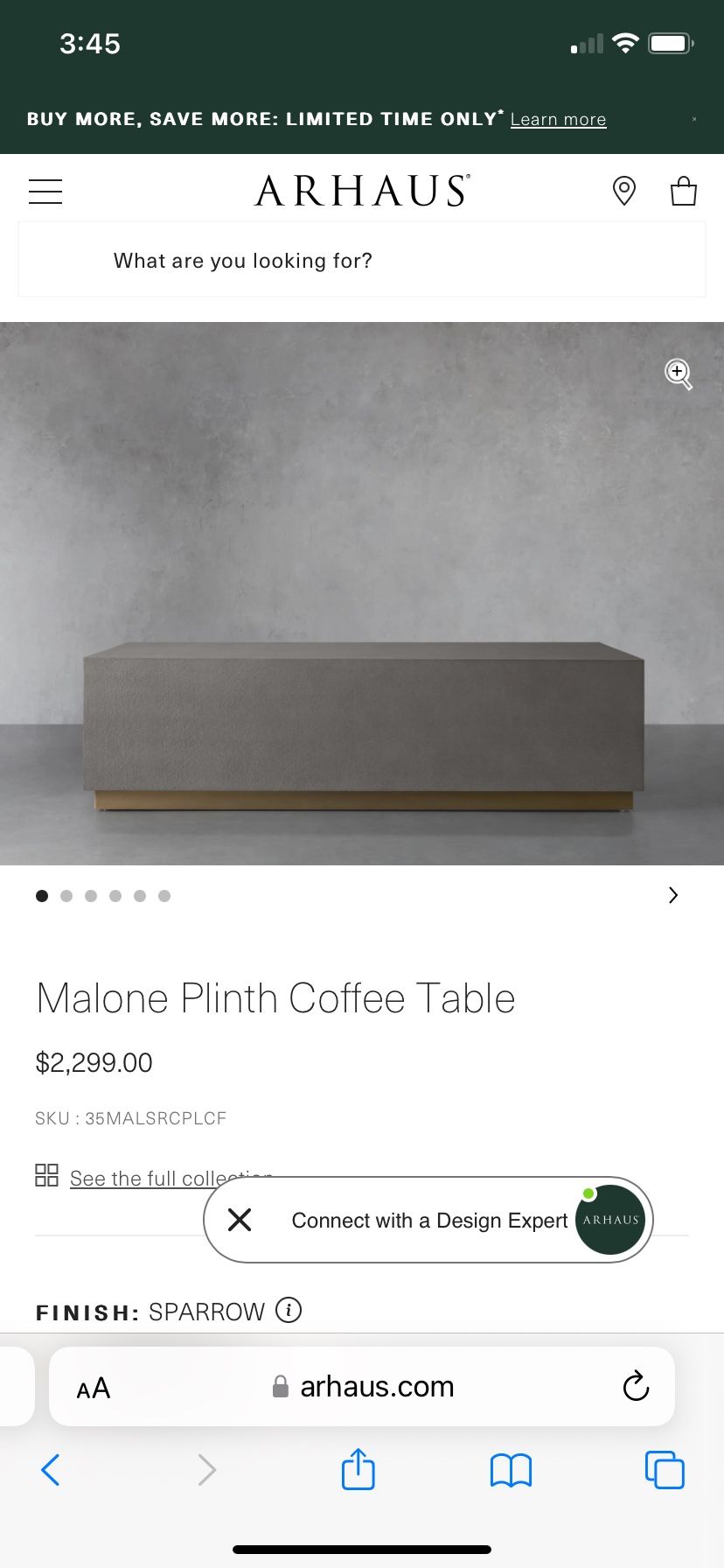 Restoration Hardware Coffee Table