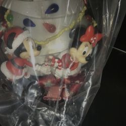 Disney Parks Mickey Minnie Mouse Christmas Tree Light-up Popcorn