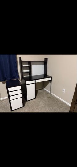 Desk with matching drawer