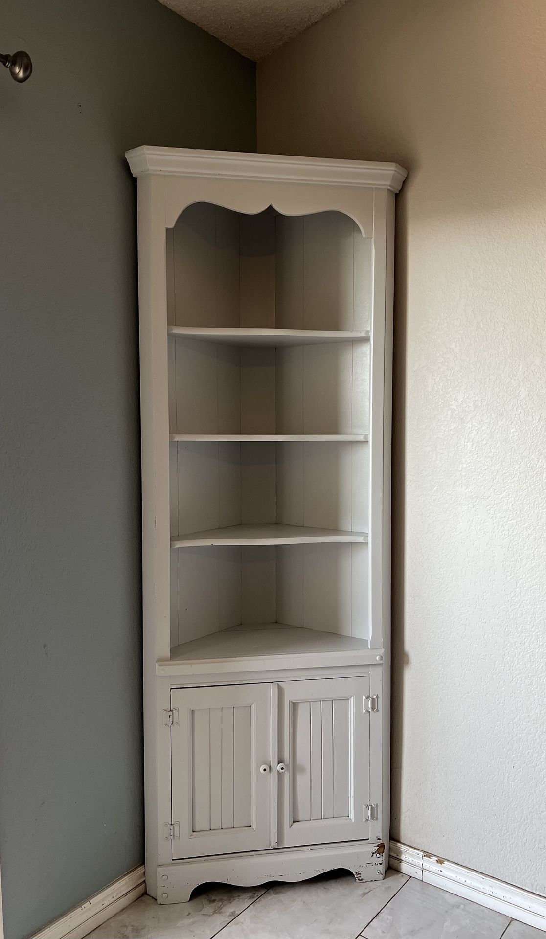 Wood Corner Shelf Cabinet