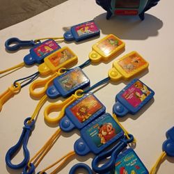 Tiger Disney Tunes Kid Clips Retro Radio Player w/10Cartridges Works Vintage