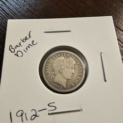 1912 S Barber Dime