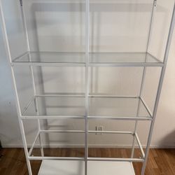 White Glass Shelf Unit