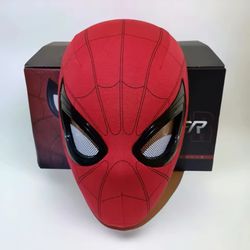 Spider Man Mask w/LED Moving Eyes Remote Control Ring Cosplay Gift