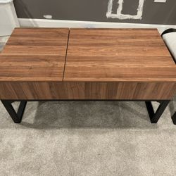 Coffe Center Table with Sliding Drawer And Desk
