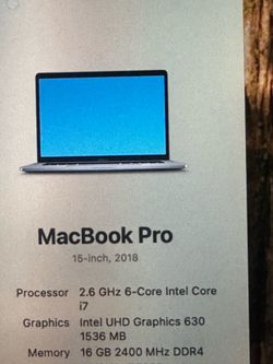 MacBook Pro 15” with Touch Bar, Touch ID
