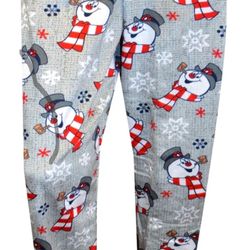Frosty the Snowman Ladies Silky Fleece Cuffed Sleep Pants