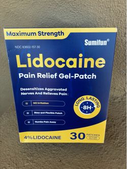 Lidocaine Pain Relief Patches - 30 Count, Maximum Strength