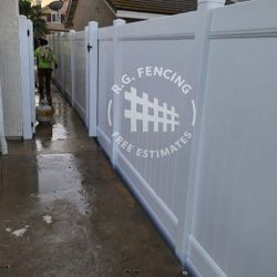 White Vinyl Fence 